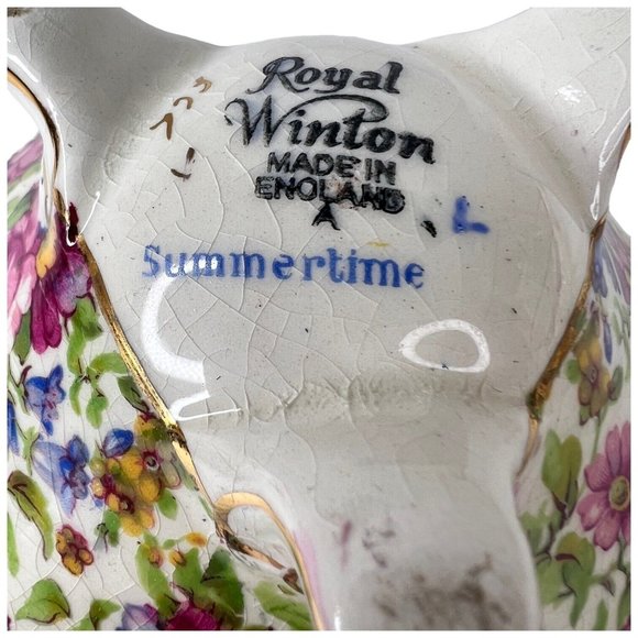 Royal Winton Summertime Chintz Open Sugar Bowl Ventnor Shape 3 Leg Pre 1960 VTG - Picture 6 of 8